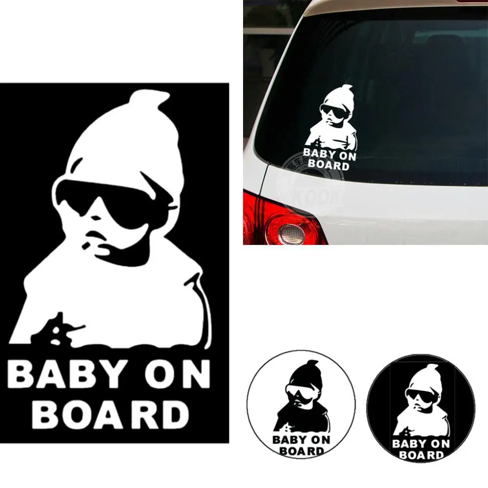 

Super Cool Kids Baby on Board Funny Car Vinyl Sticker Decal Adhesive Sticker Car Safety Waterproof Night Reflective Sticker