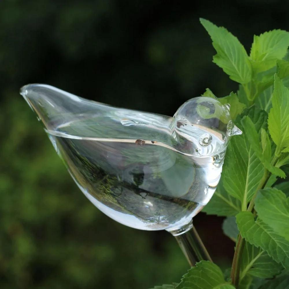 ArKone Self Watering Globe Plant Flower Water Bulbs Bird Shape Glass automatic watering device Home Decor