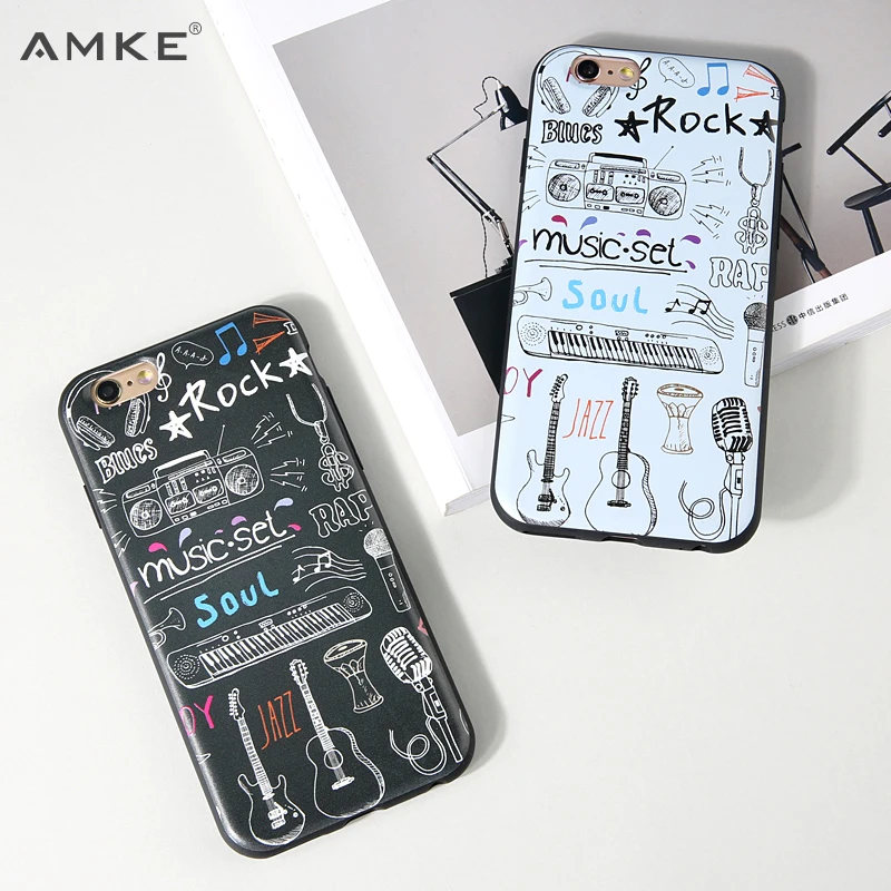 AMKE мобильный телефон Ультратонкий ТПУ case для iphone 6/6 s/6 плюс/6 s plus с rock феи шаблон