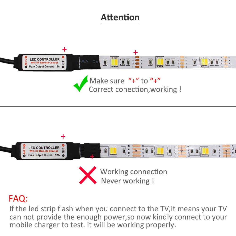 Светодиодная лента CCT 5 В USB с регулируемой яркостью 5050 Светодиодная лента s CW WW RF пульт дистанционного управления регулируемая светодиодная лента e Лента USB подсветка ТВ освещение