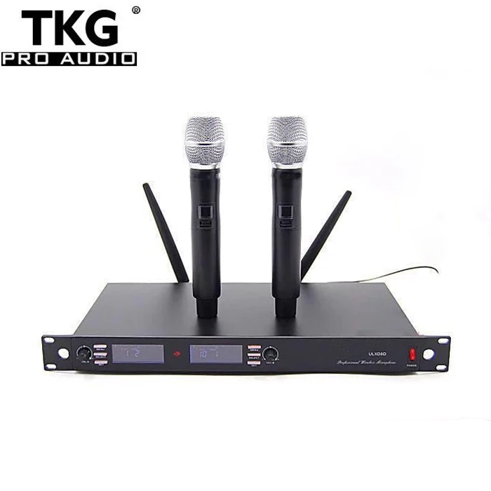 

China audio sound speaker manufacturer ULXD8D Wireless Microphone Performance Dual UHF professional two Wireless Microphones