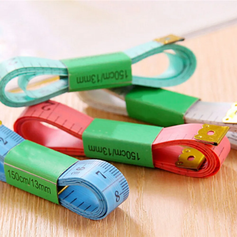 

Sewing Tailor Tape Measure Soft 1.5M Sewing Ruler Meter Body Measuring Ruler Sewing Measuring Tape Random Color