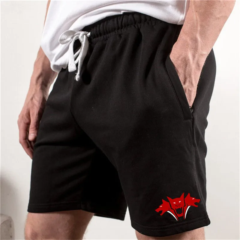 

2019Mens shorts Calf-Length cotton gyms Casual Joggers Fitness Bodybuilding workout Shorts men's new Sweatpants Sportswear black