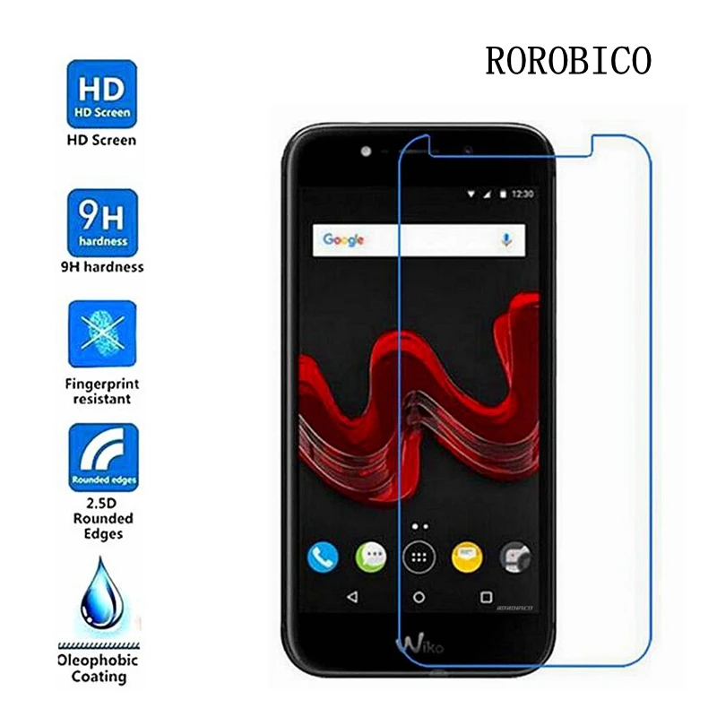 

ROROBICO Tempered Glass For Wiko Sunset 2 Pulp FAB View Prime U Feel Prime Uplse lite Jerry 2 Kenny Goa Screen Protector CASE