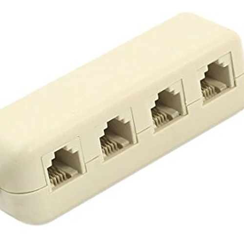 

IMC Hot RJ11 6P4C to 6P4C 4 Way Telephone Line Modular Splitter Adapter White