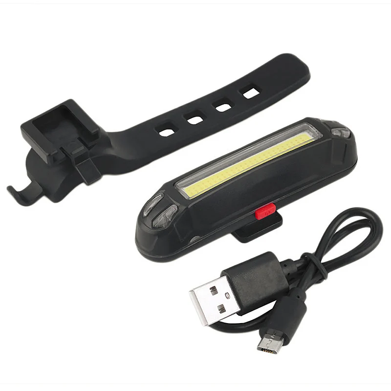 Perfect Hot Sale New Waterproof Riding Bicycle LED Taillights Bike COB Warning Light USB Rechargeable Monochrome Double Color Taillights 0