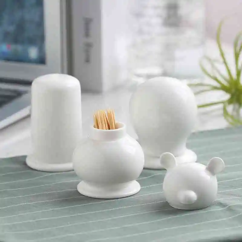 

Plain white bone china toothpick holders, ceramic cute holder box, enemal toothpick box, novalty toothpick case, toothpick lot
