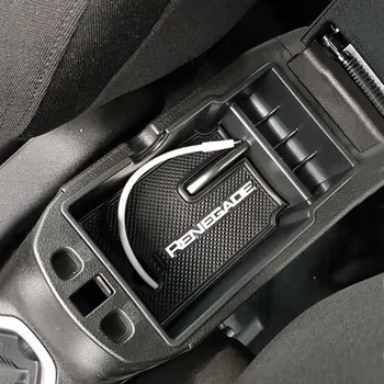 

Color My Life Car Central Armrest Box Car Center Console Armrest Box Glove Box Secondary Storage for Jeep Renegade 2015 - 2018