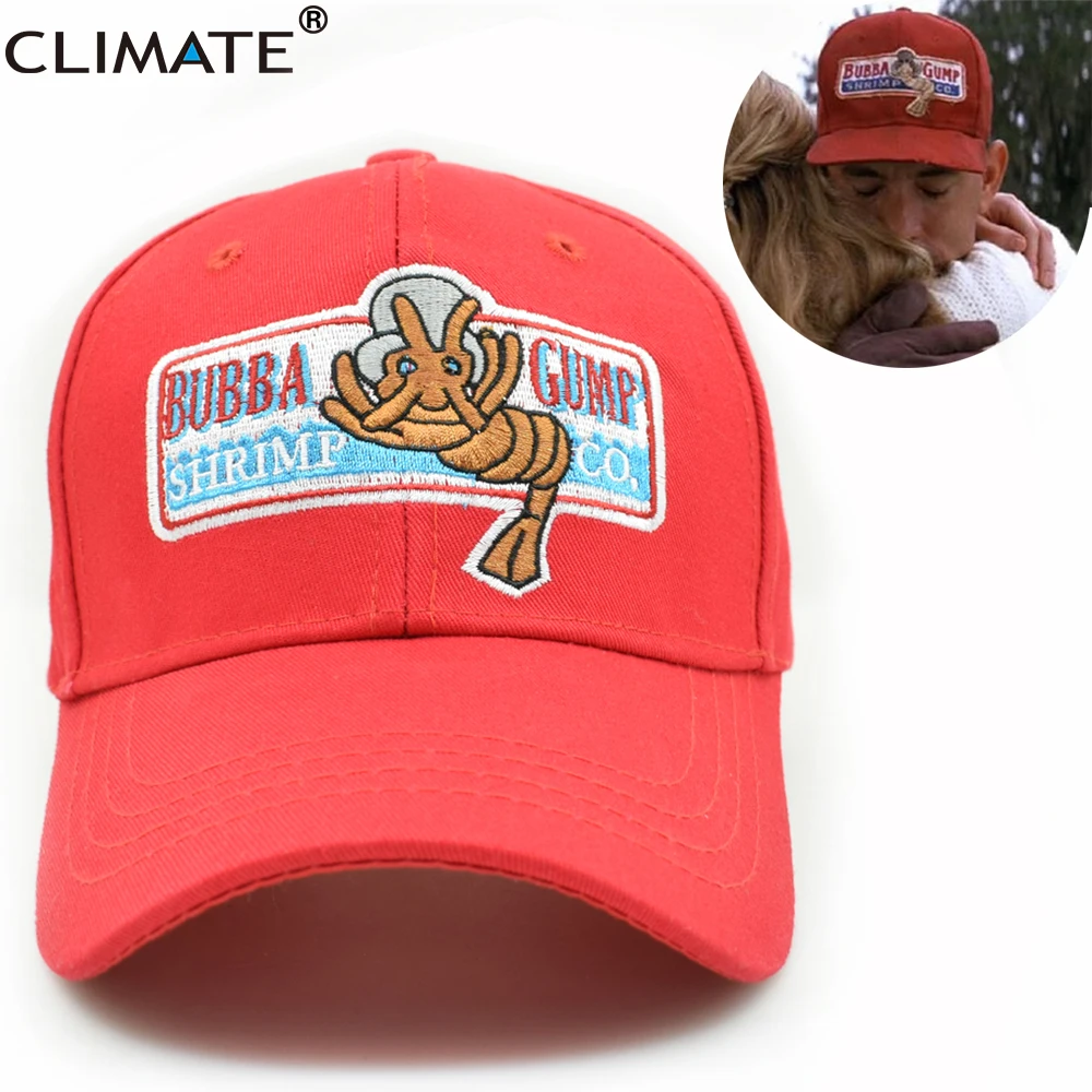 Климат Форрест Гамп восстановить косплей бег Бейсбол snapback шапки женщины мужчины БУББА Гамп спорта на открытом воздухе хлопок красный черный Hat шапки