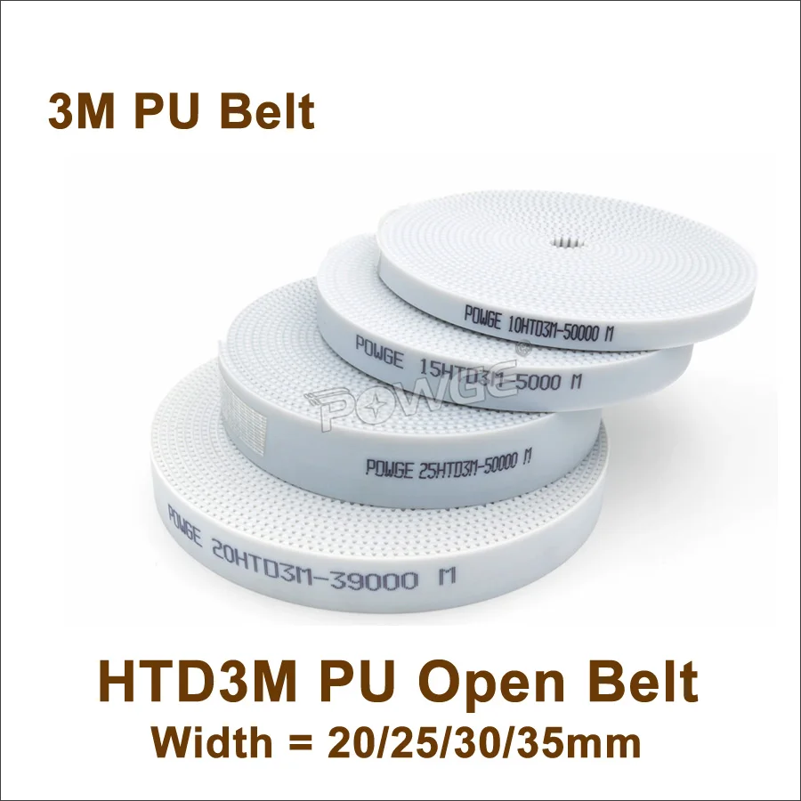 POWGE HTD 3M Ширина ремня ГРМ = 20/30/35 мм HTD3M PU открытый синхронный ремень 3 м S3M для станка