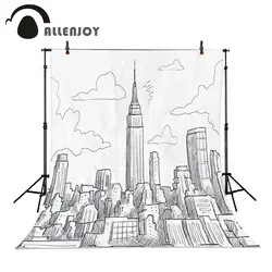 Allenjoy Sketchy Нью-Йорк skyline фон для студийной фотосъемки виниловые фотографии фонов компьютерная печать