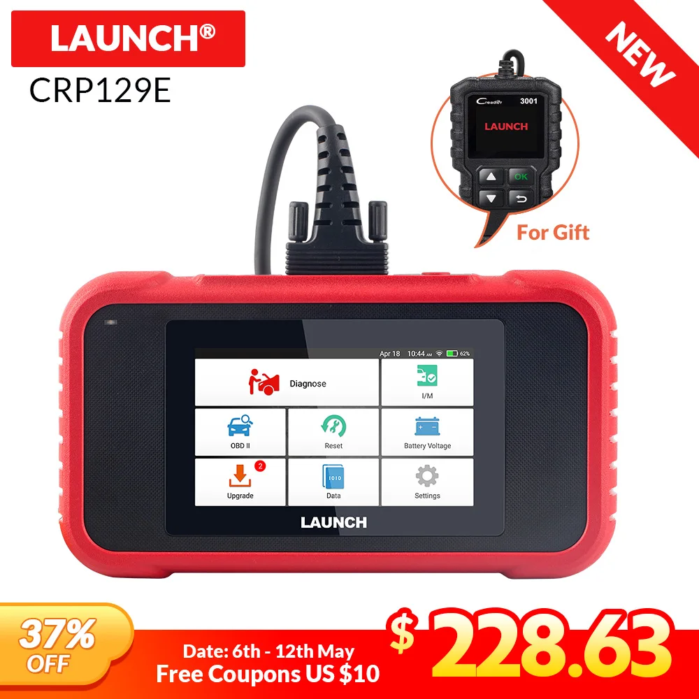 

Launch X431 CRP129E Full OBD2 ENG ABS SRS AT Diagnostic+Oil/Brake/SAS/TMPS/ETS reset Creader 129E OBDII Code Reader Scanner