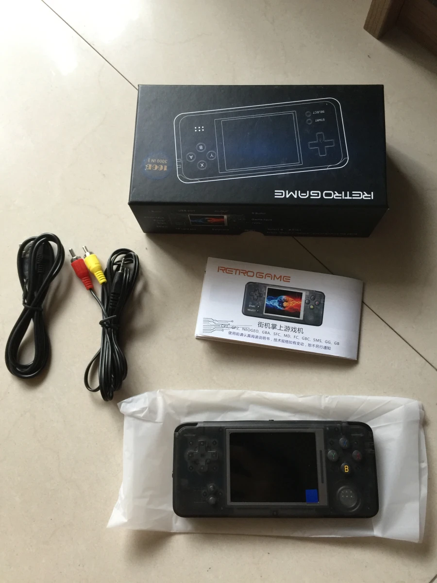 16GB RS-97 RETROGAME портативная игровая консоль 64 бит 3,0 дюймов lcd встроенный 3000 Игры Портативный игровой плеер с розничной коробкой