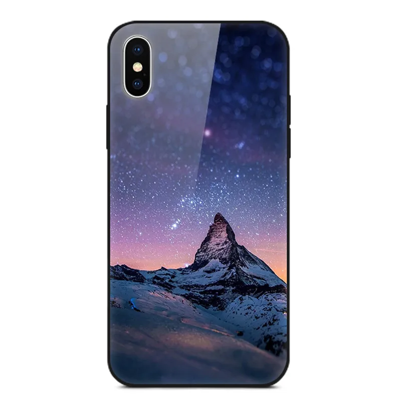 Чехол из закаленного стекла Планета космос стеклянный чехол для iPhone 6 7 XR X S XS Max