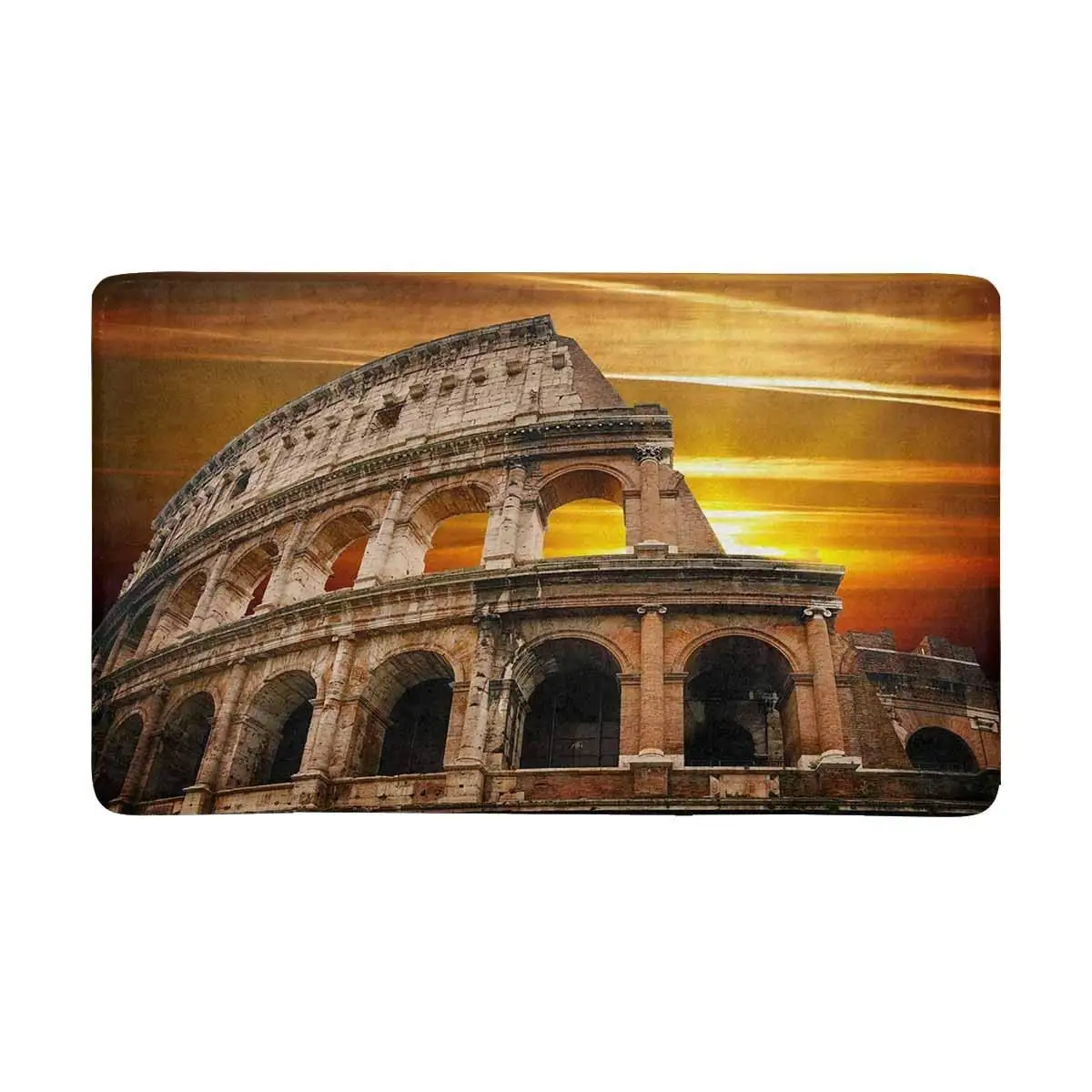 Римский Колизей на рассвете передней двери коврик Добро пожаловать коврик на порог для дома внутреннего входа кухни патио
