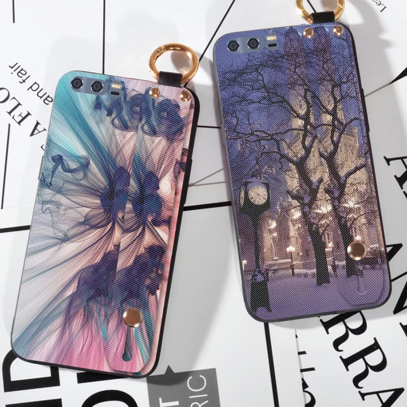 

Luxury Rivet Strap Stand Phone Case For Huawei Honor 8 Pro 9 9i 10 Lite Case Fabric Cover For Huawei Honor 7X 8C 8X Max