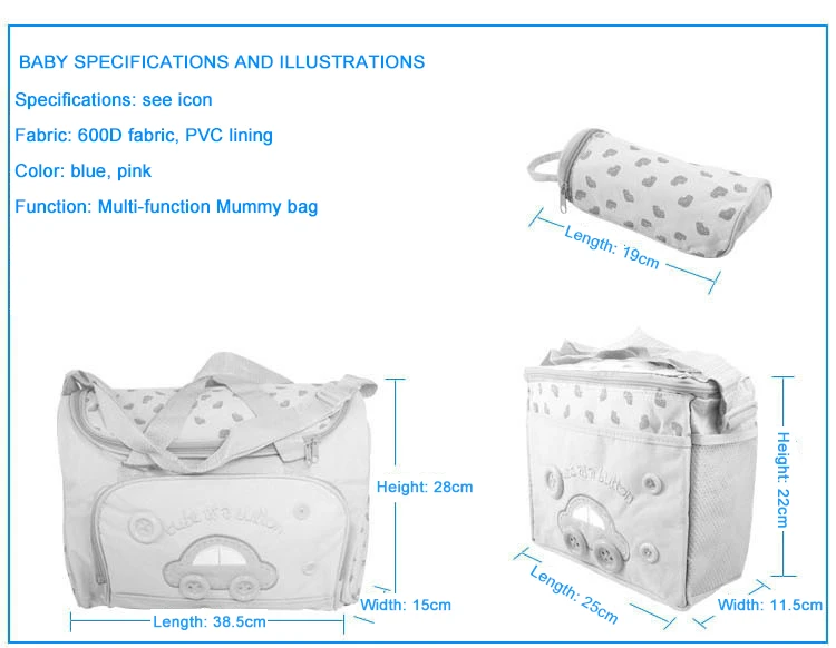 Четыре из ткани Оксфорд пеленки мешок Мумия рюкзак для молодых мам сумки Baby Care Пеленальный сумка Аксессуары для колясок пеленки сумки