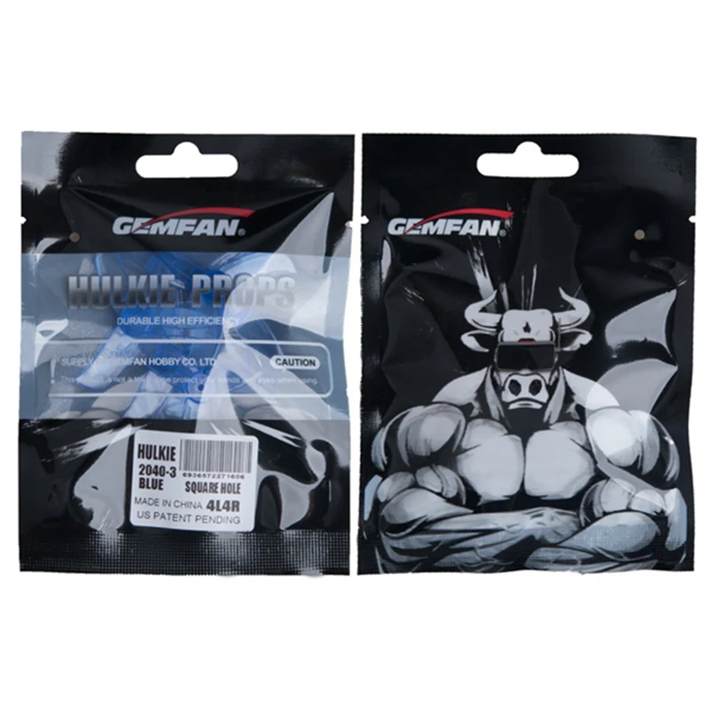 4 пары Gemfan Hulkie 2040 2x4x3 3-лопастное квадратное отверстие PC 5 цветов FPV гоночный пропеллер лезвия для 0806-1105 мотор для RC игрушки