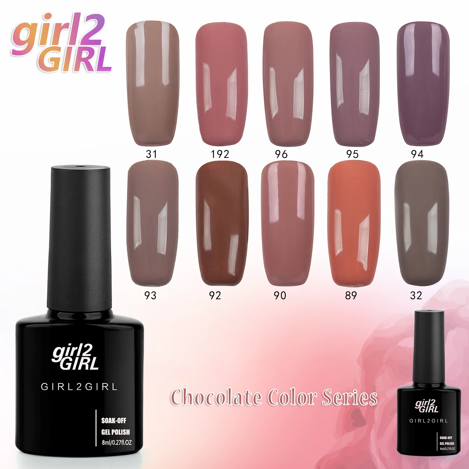 Girl2GIRL 8 ML Soak Off UV Гель для ногтей гель косметический лак Nail Art Маникюр Ногти Гель-лак для ногтей Лаки синий комплект