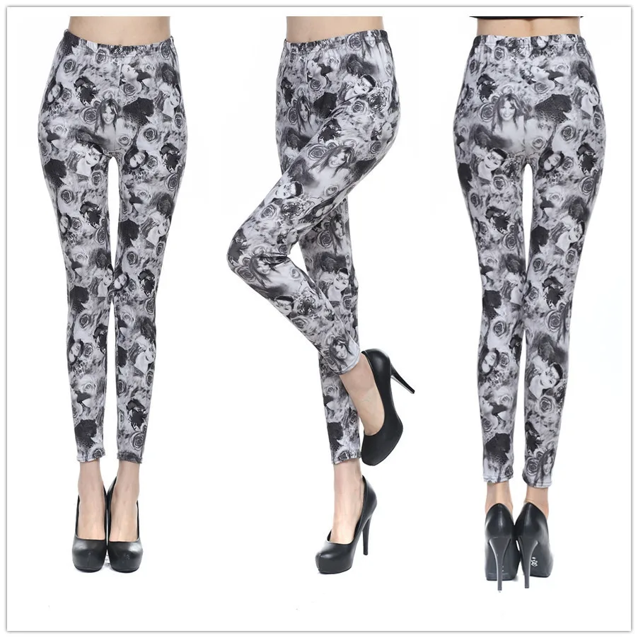 

Leshp Women Jean Skinny Jeggings Stretchy Slim Skull Printed Legging MLH 8204 Ultra-Soft Brushed Rose natural detox ren tou Prin