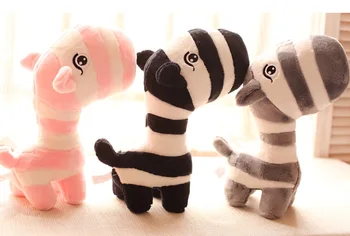 

Candice guo plush toy stuffed doll cartoon colorful stripe forest zebra pacify story children birthday gift christmas present