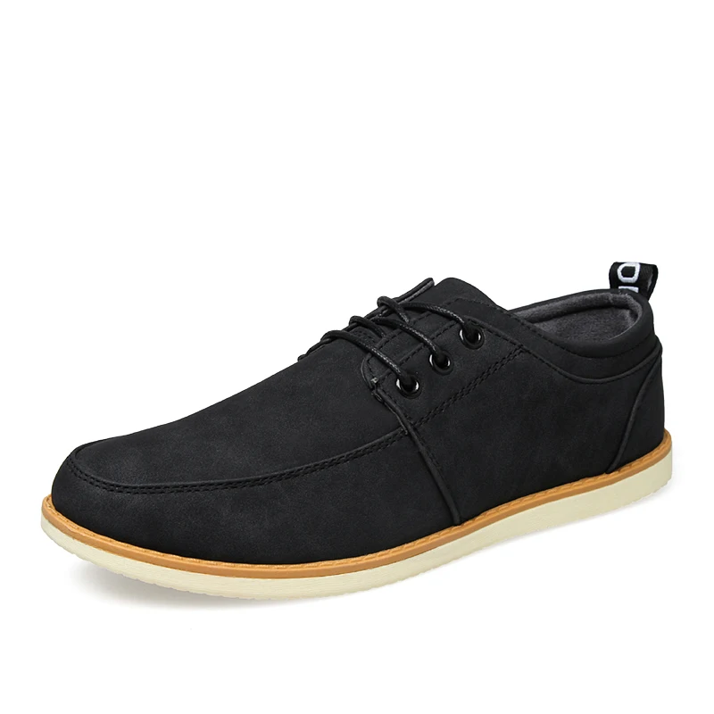 Nice New Mens Shoes Casual PU Leather Flat Shoes For Men