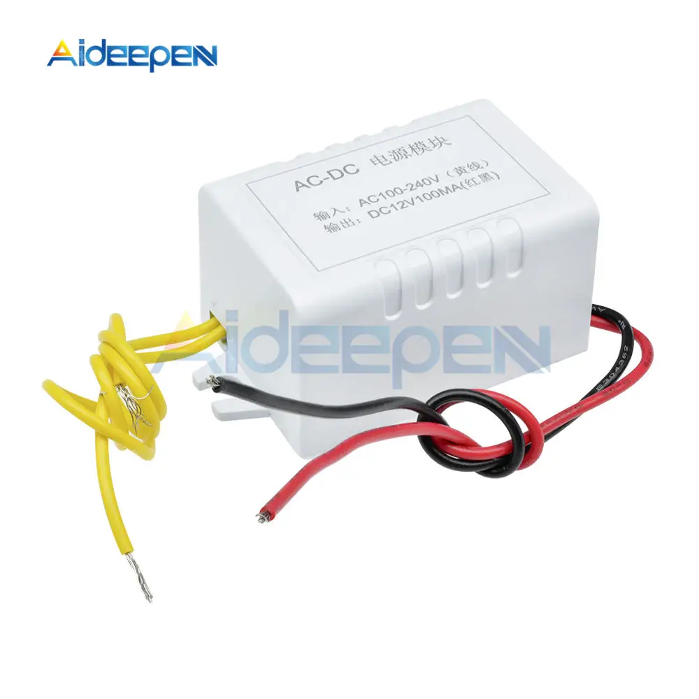 

AC 110V-220V to DC 12V Converter Adapter 12V 1A Power Supply Module DC 300MA for Thermostat