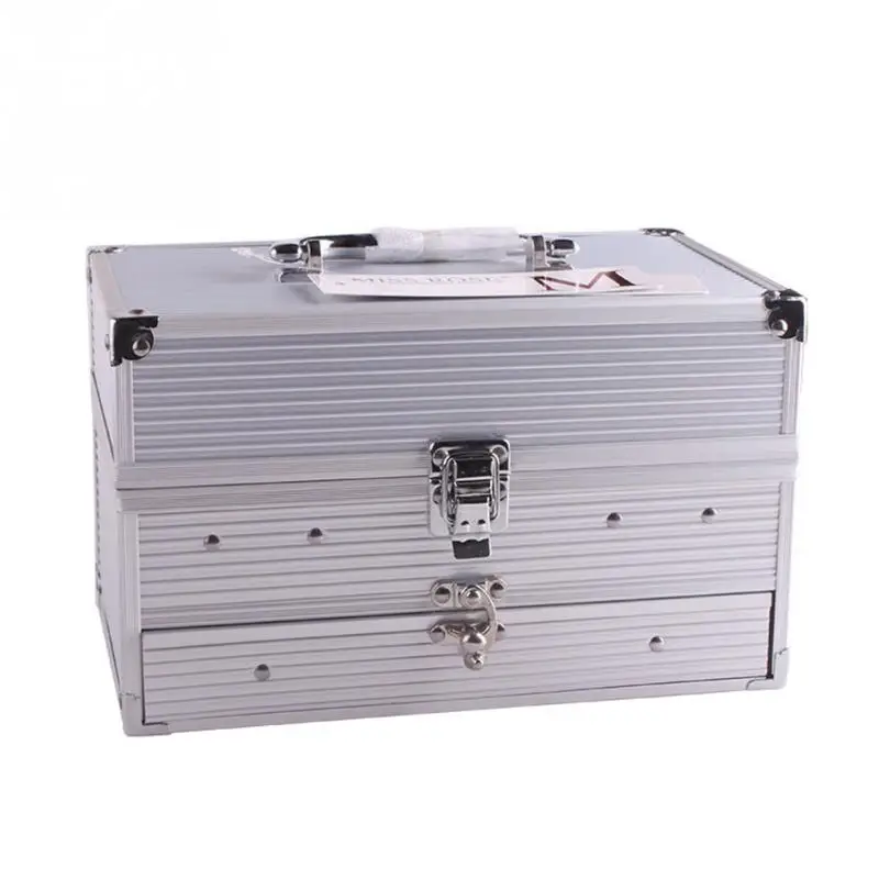 

Fashion Women Makeup Organizer Professional Large Capacity Cosmetic Suitcases Beauty Salon Tattoos Nail Art Tool Bin