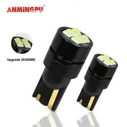 ANMINGPU 2x супер яркий свет сигнальная лампа T10 W5W светодиодный лампы 168 501 W5W светодиодный 3030 4SMD автомобиля интерьерный клиновидный Чтения