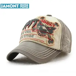 [JAMONT] Фирменная бейсболка для мужчин женщин Хлопок Snapback шляпа хип хоп Скелет Череп Стиль Bone модные кепки s Casquette