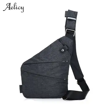 

Aelicy Famous Brand Theftproof Magnetic Button Open Canvas Mens Chest Bags Casual Travel Crossbody Bag Man high quality handbags