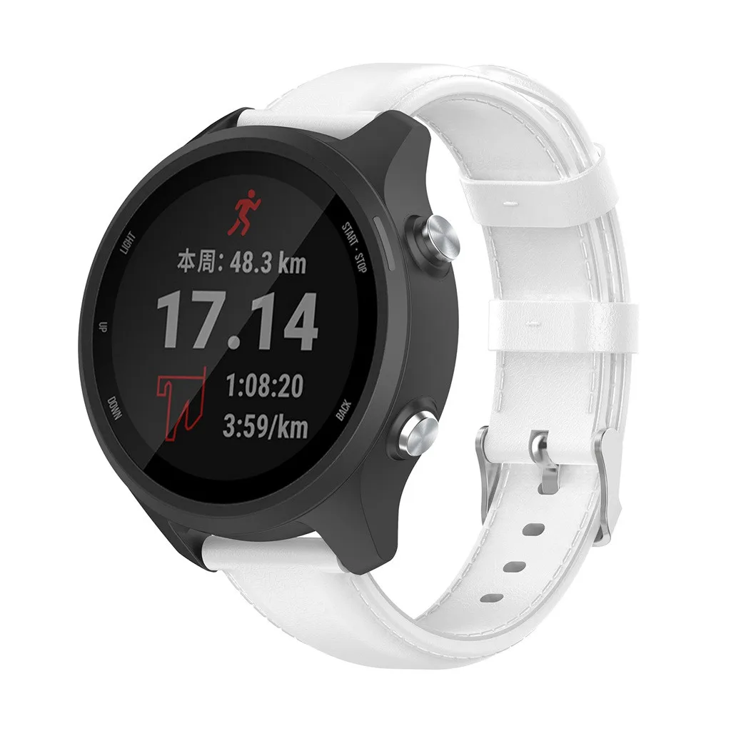 Роскошный кожаный ремешок для Garmin Forerunner 245/645/vivoactive 3/vivoactive 3 музыкальный ремешок сменные ремешки