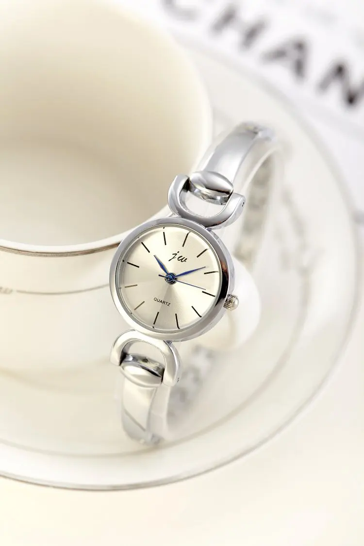 Известный бренд JW часы-браслет для женщин Роскошные серебряные нержавеющая сталь повседневное аналоговые наручные часы Женское платье