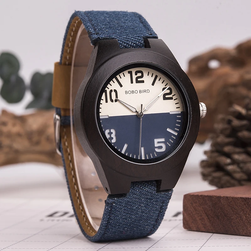 BOBO BIRD Wood Watch Men Women Lover Quartz Movement Wristwatch Causal Sport Stylish Timepiece Gift to Boy friend Girl friend