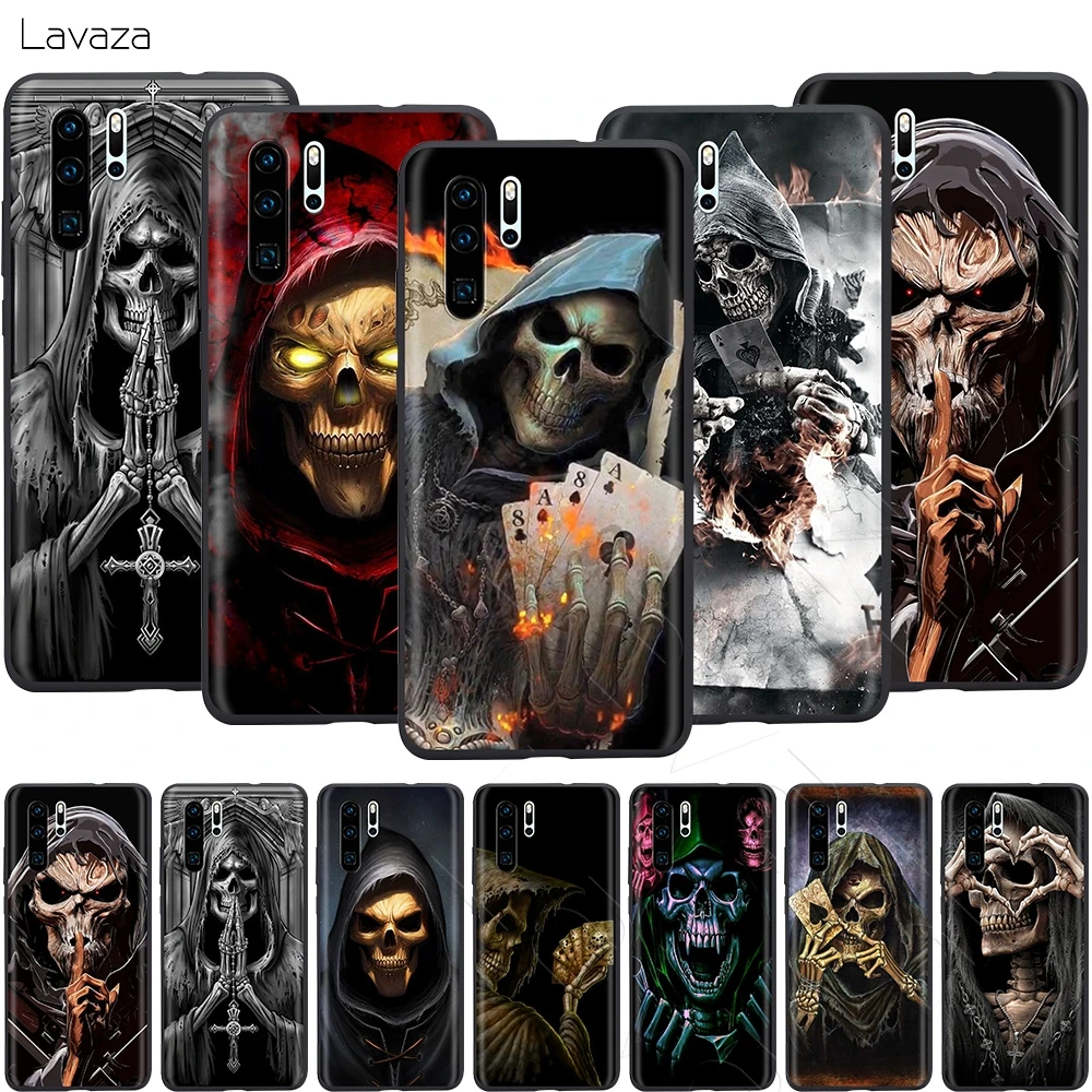 

Lavaza Grim Reaper Skull Skeleton Case for Huawei Mate 30 20 Honor 6a 7a 7c 7x 8C 8x 9 10 Nova 3i 3 Lite Pro Y6 2018