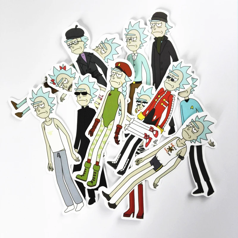 

30Pcs/lot American 2019 Drama Rick and Morty Funny Sticker Decal For Car Laptop Bicycle Motorcycle Notebook Waterproof Stickers