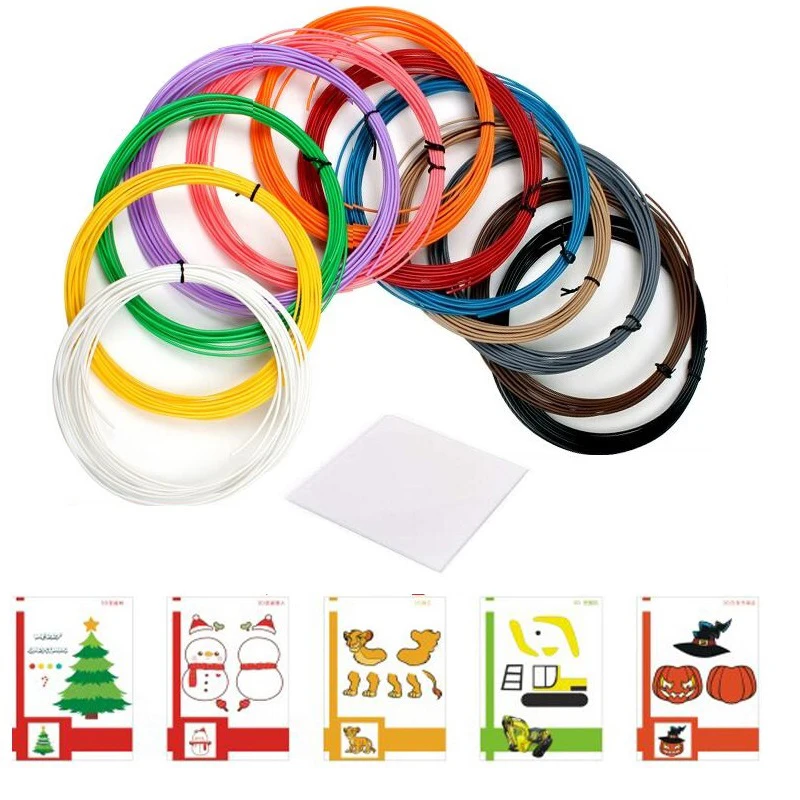 

3D pen drawing complete set 20 color 10 meters filament and template and Drawing board
