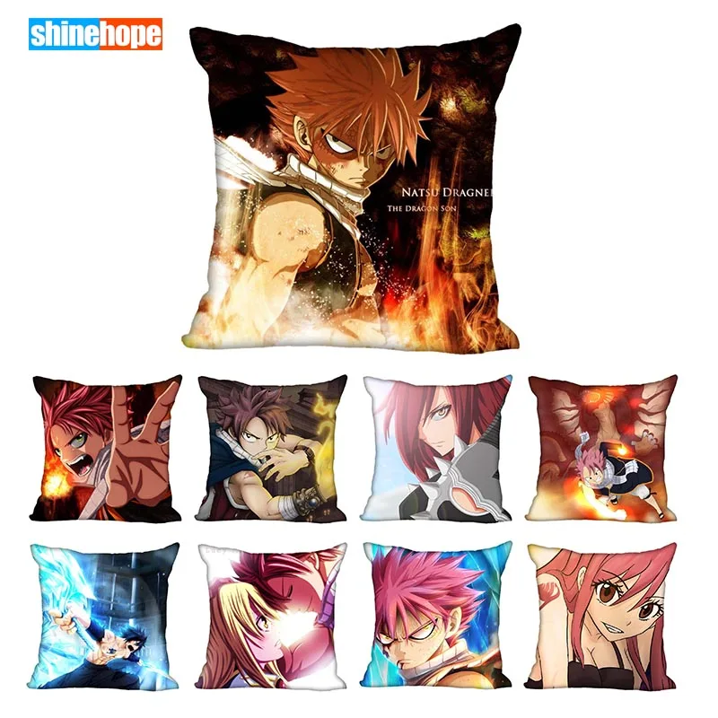 

Custom Decorative Pillowcase Fairy Tail Square Zippered Pillow Cover 33x33,40x40,45x45cm(One Side)Pillow Case