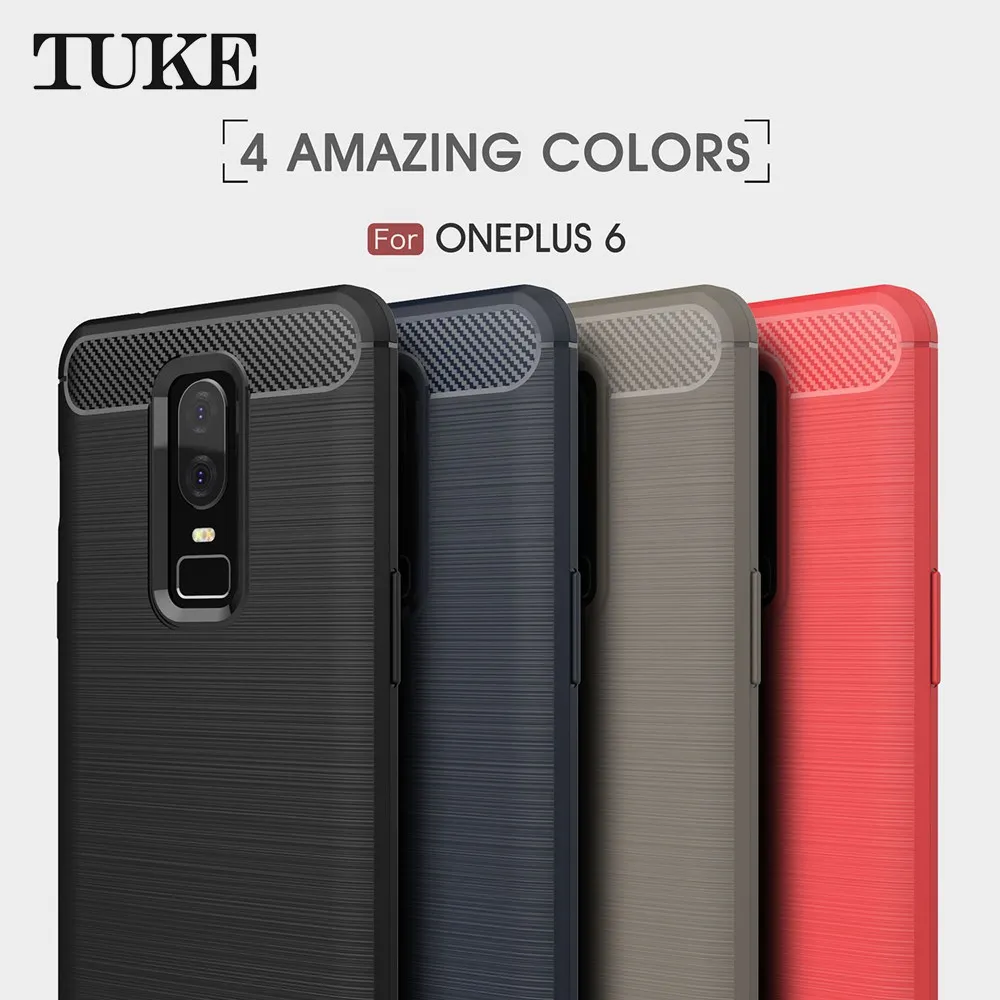 cheap Oneplus 6 Case Soft TPU Silicon Cover For Oneplus 6T Case Shockproof For One Plus 6 6T 5T Carbon Fiber Phone Case For Oneplus 5T