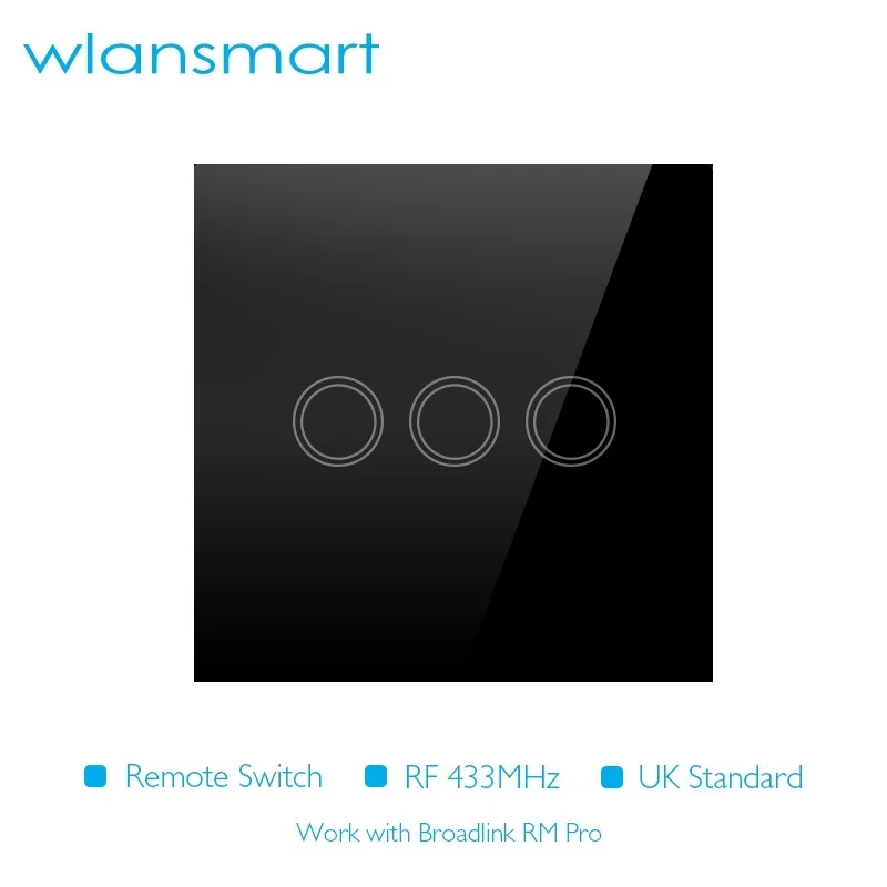 Wlansmart RF433MHz дистанционный настенный сенсорный выключатель 86 стандарт