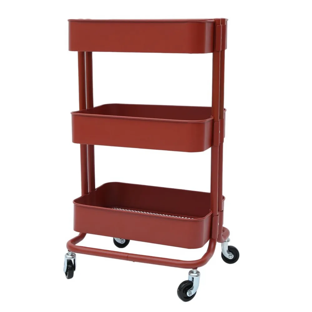 

Newest 3 Tiers Salon Hairdressing Rolling Trolley Storage Cart Spa Beauty Salon Barber Tool Hairdresser Equipment