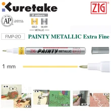 ZIG Kuretake масляная краска маркеры рисунок металлик ручки FMP-20 краска y очень тонкая 1,0 мм серебро золото Япония
