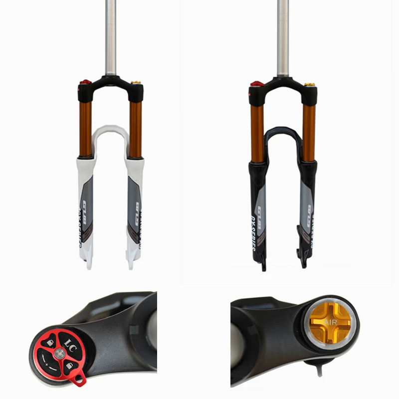 

GUB GX32 Magnesium alloy Air Suspen fork 26 27.5 inch MTB Fork Remote Control 120MM Travel 1-1/8 Straight Pipe 650B Bike Fork
