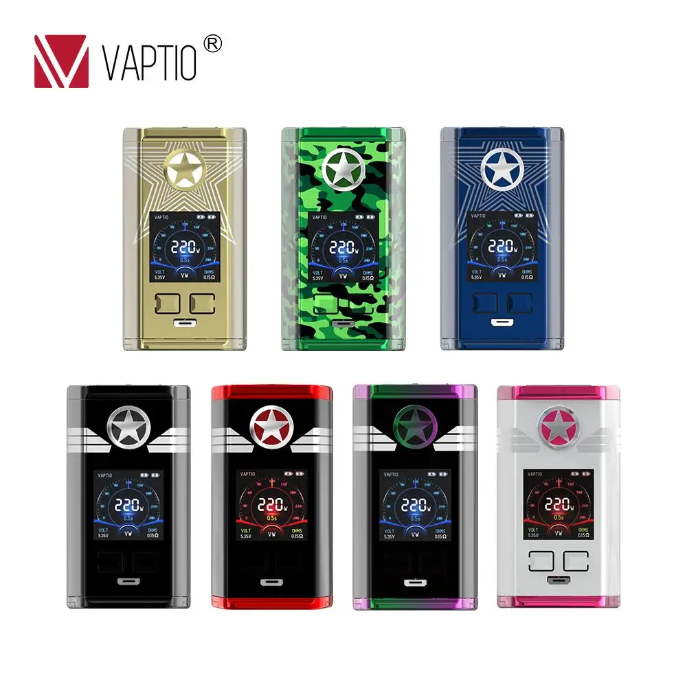

Vaptio Electronic Cigarette CAPTAIN 220w box mod Vaporizer Vape MOD for 2*18650 battery 510 thread vape
