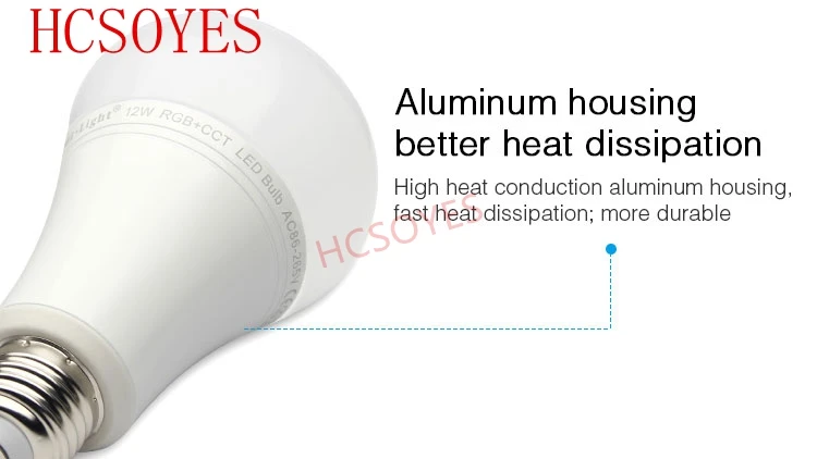 

Milight FUT105 E27 12W RGB+CCT LED Bulb 110V 220V Wireless 2.4G Bulb Dimmable 2 in 1 Smart LED Light