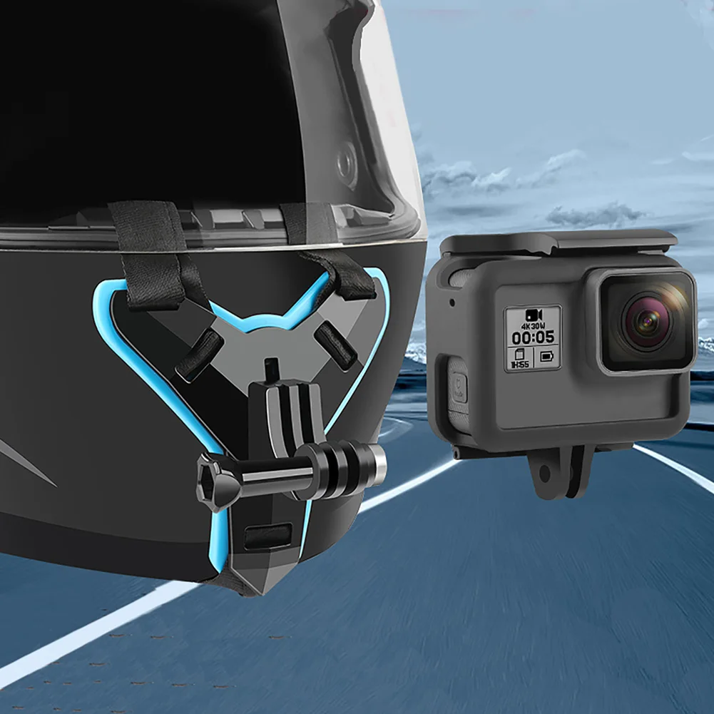 

Adapter Camera Accessories Holder Stand Chin Mount Bracket Adjustable Motorcycle Helmet Use Cycling Full Face For GoPro Hero 7 5
