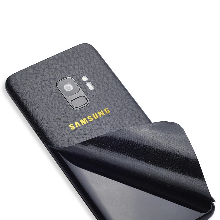Кожаная текстура мобильного телефона задняя пленка для samsung S9 S9 Plus DIY Телефон задняя стекло и камера защита крутая и модная