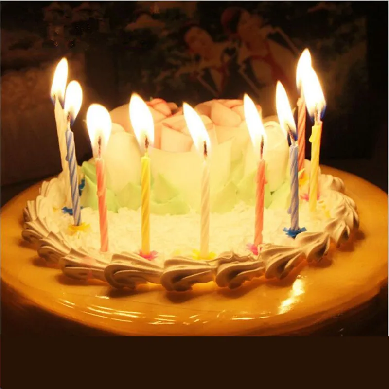 24pcs/set Art Candles Cake Decor Birthday Candle Gift Craft Candle for
