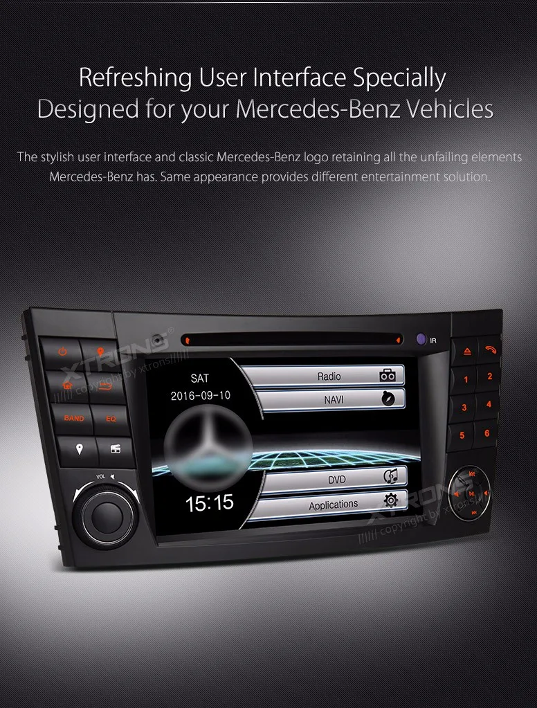 Best 7" Double 2 Din Car DVD Radio GPS Navi Fit For Mercedes-Benz G-W463 CLS-500 E-W211 E-280 Auto Video Player CANbus Audio Stereo 3