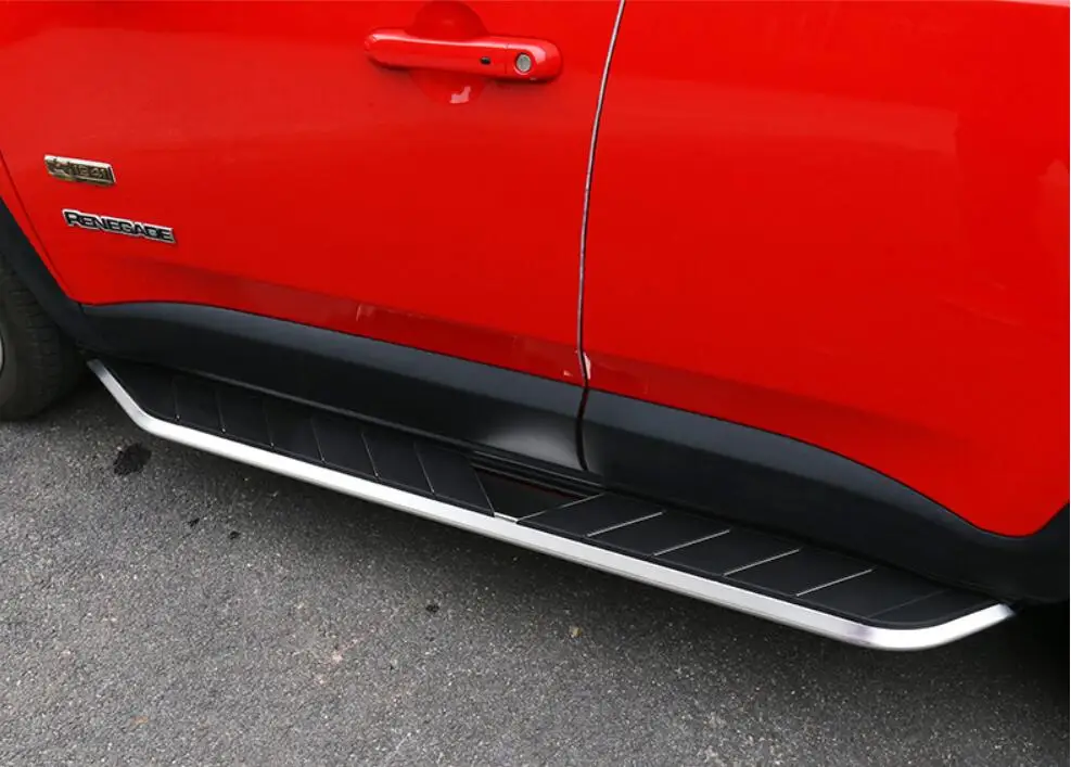 

JINGHANG Car Running Boards Auto Side Step Bar Pedals Brand New Nerf Bars Fits For Jeep Renegade 2015 2016 2017 2018